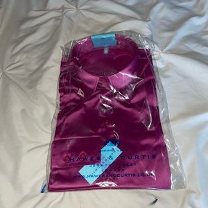 Magenta Fitted Vintage Plain Satin